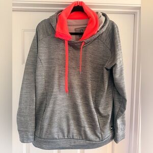 Women’s Gray John Deere Hoodie with Coral Accent Sz XL